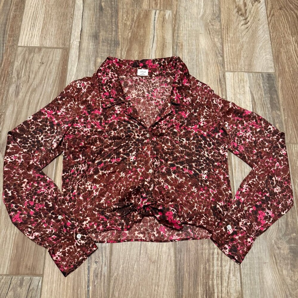 Aritzia Wilfred Abstract Print Tie - Front Silky … - image 2